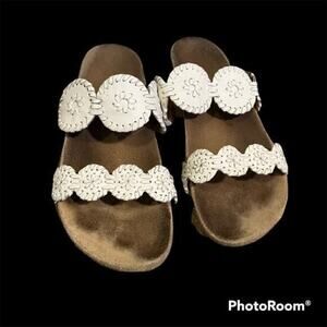 Gorgeous white two strap jack rogers sandals